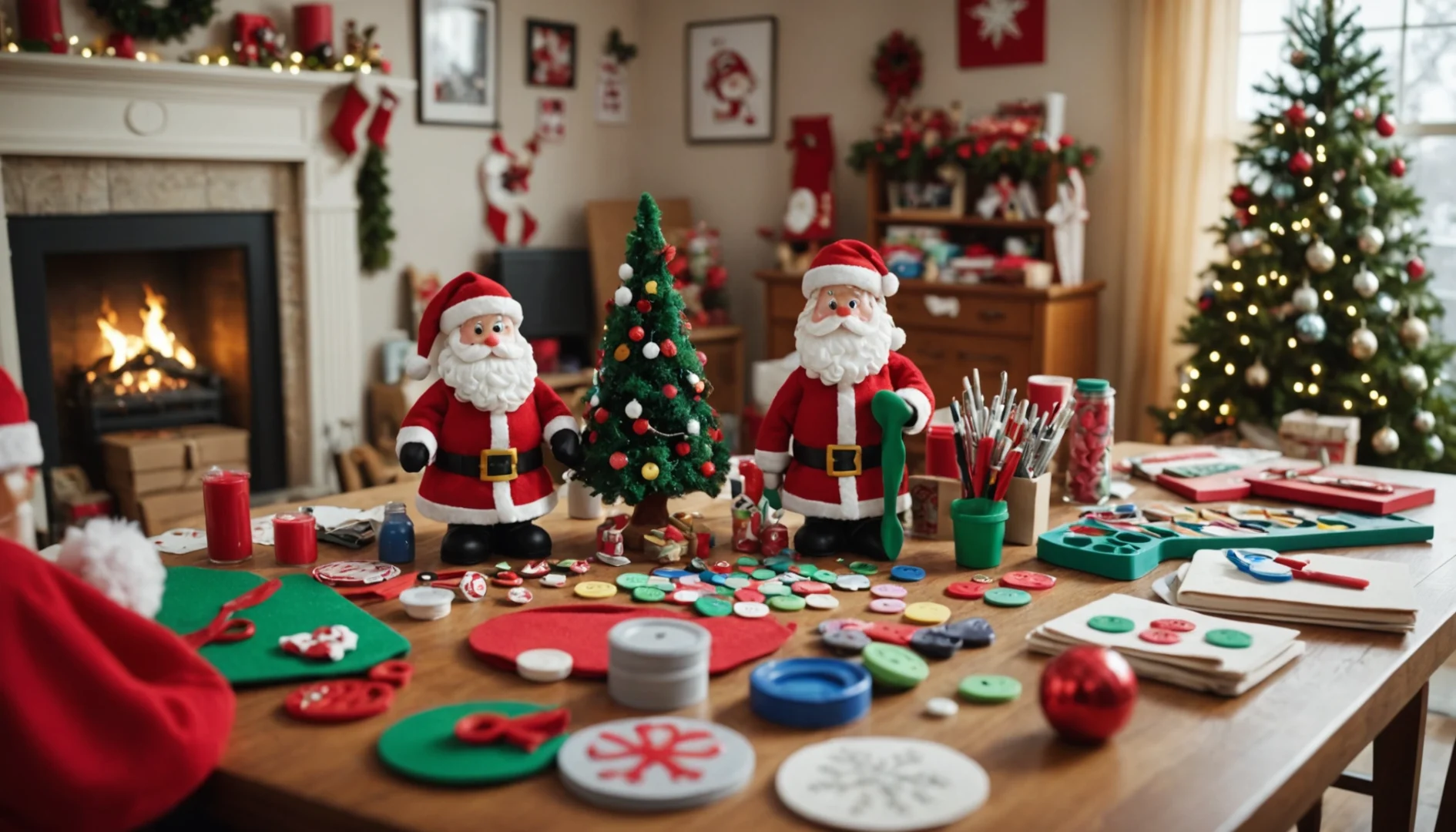 bricolage tête de père noel