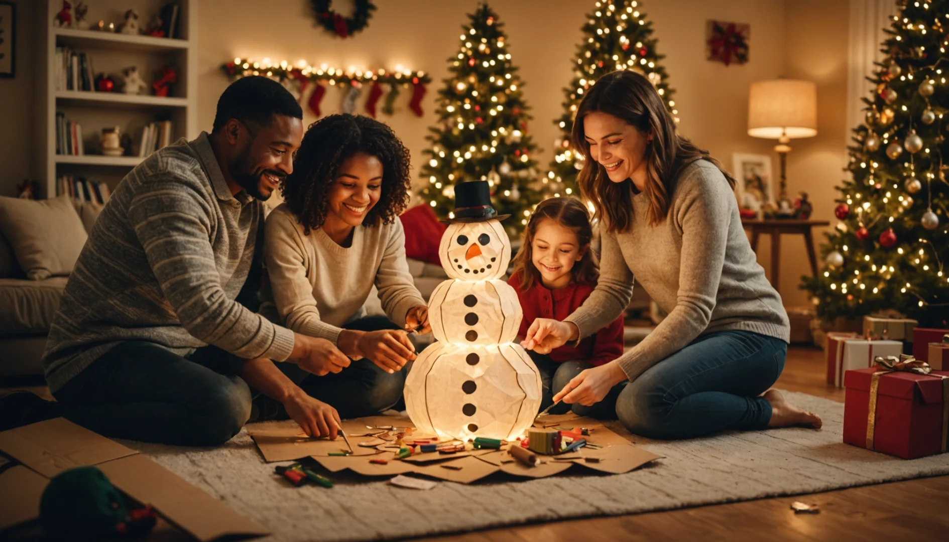 bonhomme de neige en carton