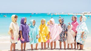 Poncho enfants éco-friendly pour la plage ou la piscine