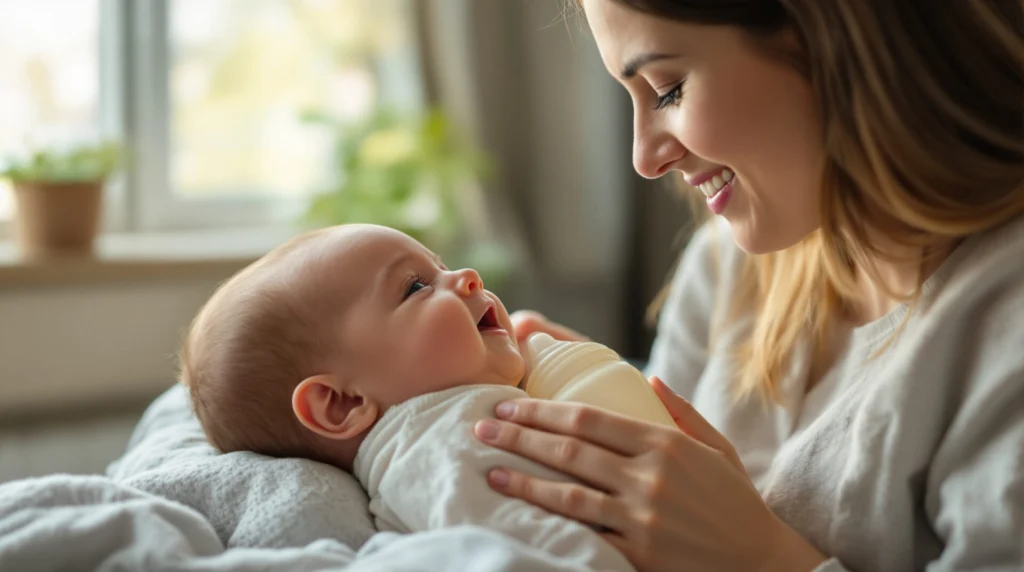 bebe fait caca apres chaque biberon