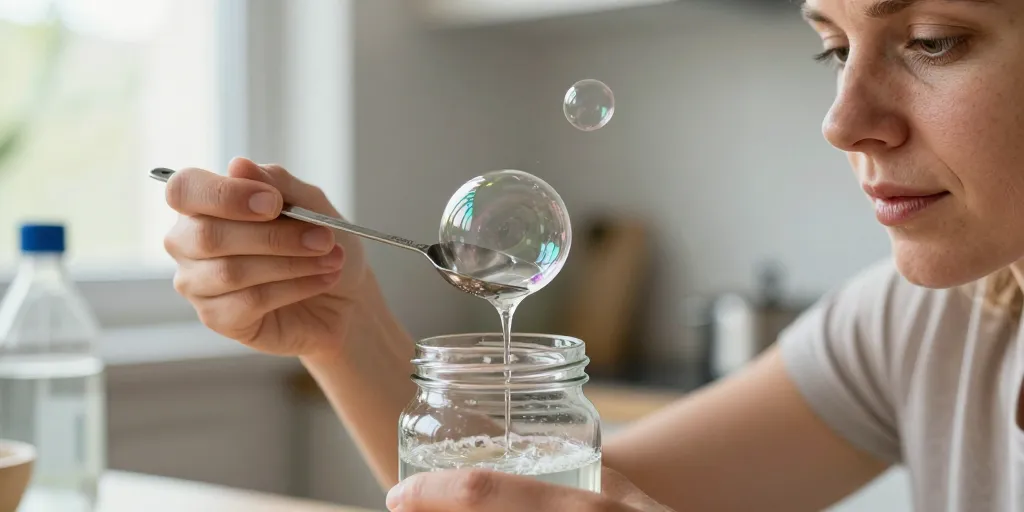 liquide à bulles maison
