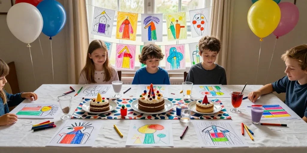 Animer un anniversaire ou une fête avec des coloriages faits maison
